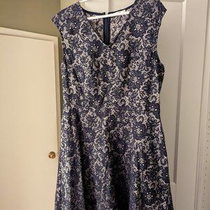 Size 10 Rikki's blue and silver cocktail dress
